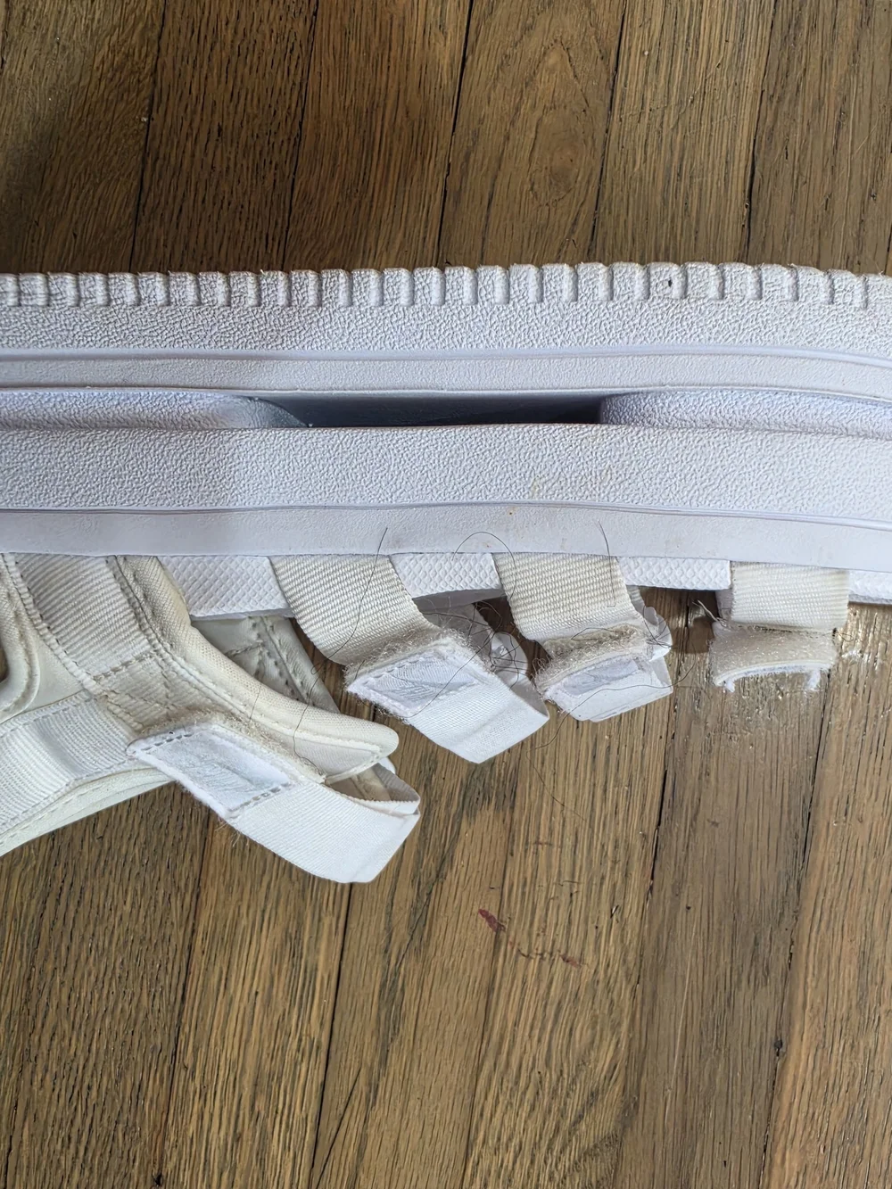 Nike Icon Classic platform sandals Size 9 PLATIMUM WHITE Platform